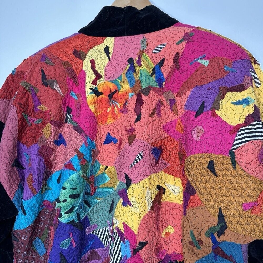 Dopamine Jacket Kimono Patchwork Colorful Size XL‎ - image 7